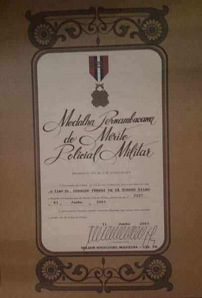 Diploma da Ordem do Mérido Policial