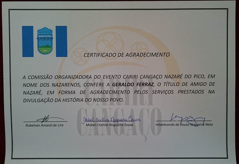 Cariri Cangaço 2016 - Nazaré-PE